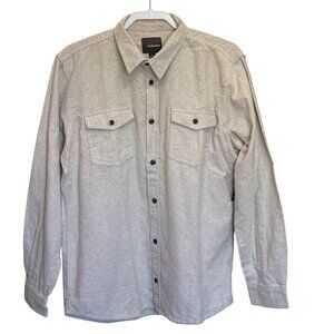 Burnside Heather Gray Button-Up Shirt Cotton Polyester Blend Mens Size XL